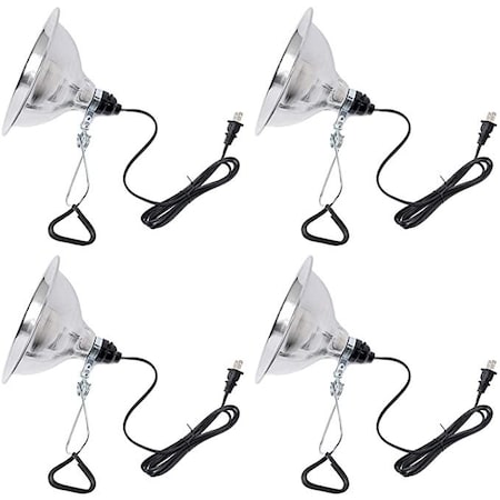 Ipower Simple Deluxe 4-PACK Clamp Lamp Light with 8.5-Inch Reflector, UL Listed, 4PK HIWKLTCLAMPLIGHTMX4